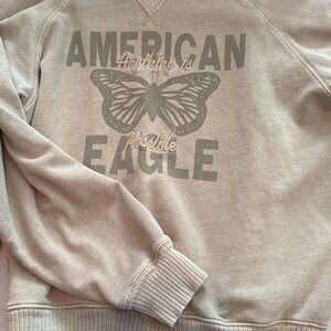American Eagle Outfitters Gray Boxy Hoodie
